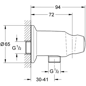 Coude à encastrer 1/2'' MOVARIO avec support - GROHE - 28406000 pas cher