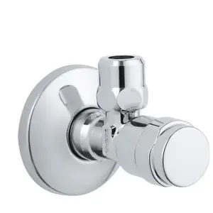 GROHE Robinet Arret Equerre 3/8 Chrome + Rosace Recouvrement