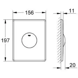 Comparateur de prix : Grohe GROHE Plaque de Commande WC Skate 38672SD0 Import Allemagne