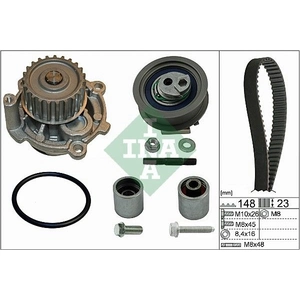 Comparateur de prix : INA Audi A3 Pompe à eau et kit de courroie 530044532 2 D '01/03 01/12