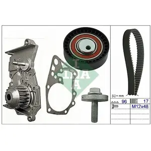 Comparateur de prix : Pompe à eau + kit de courroie de distribution INA, par ex. pour Dacia, Renault, Lada