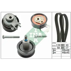 Kit de distribution INA, par ex. pour Seat, Skoda, VW pas cher