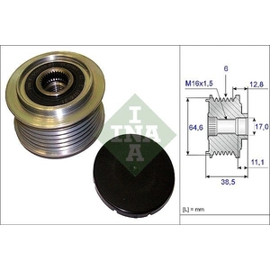 Comparateur de prix : INA Poulie roue libre, alternateur pour AUDI: A6 (Ref: 535 0201 10)