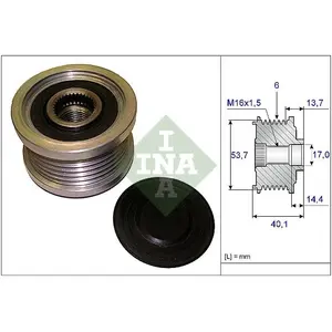 Comparateur de prix : Poulie roue libre, alternateur INA, par ex. pour BMW, Vauxhall, Opel, Chevrolet