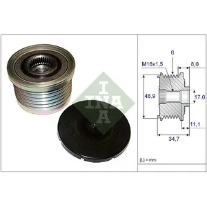 Comparateur de prix : INA Poulie roue libre, alternateur pour RENAULT: Laguna (Ref: 535 0088 10)