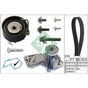 Comparateur de prix : Pompe à eau + kit de courroie de distribution INA, par ex. pour Ford, Mazda, Volvo