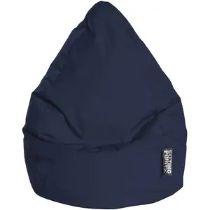 Sitting Point Pouf poire XXL d'intérieur bleu jeans 80x130cm