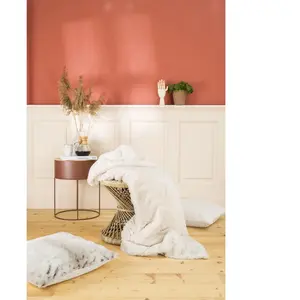 Magma Plaid fausse fourrure lynx ivoire doublure unie 200x150 pas cher