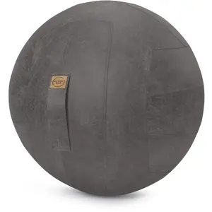 Sitting Point Balle d'assise design simili cuir anthracite avec poignée D65