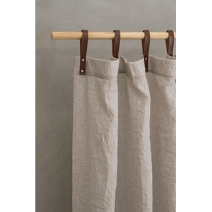 Magma Panneau voilage avec pattes aspect cuir taupe 245 x 135 pas cher