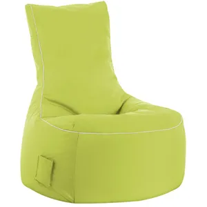 Pouf d'extérieur vert anis avec dossier 95x65x90 cm pas cher