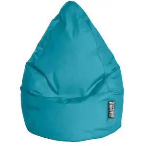 Sitting Point Pouf poire XXL d'intérieur bleu turquoise 80x130cm