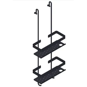 Giese Bodyguard Newport panier de douche 30710-14 Halter pour rasoirs, noir mat pas cher