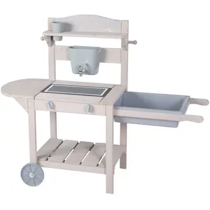 Comparateur de prix : roba Cuisine Extérieure Pour Enfant Avec Barbecue En Bois Fsc® Gris
