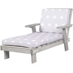 Comparateur de prix : roba Chaise longue enfant d'extérieur coussin Little Stars bois gris