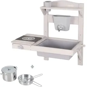 Comparateur de prix : roba Table enfant jeux d'eau/sable à suspendre bois lasuré gris