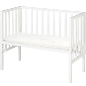 roba Lit cododo safe asleep® 2en1 bois blanc, matelas 45x90 cm