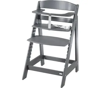 roba Chaise haute enfant évolutive à marche Sit Up Flex bois anthracite