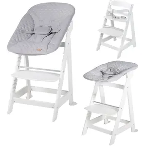 Comparateur de prix : Chaise haute évolutive Born Up Set 2 en 1 naissance BLANC Roba
