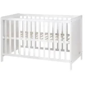 Lit Bébé 2 en 1 - ROBA - Indépendant et Cododo - Sommier Réglable - Blanc