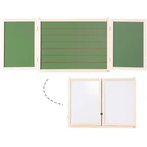 Comparateur de prix : Tableau Enfant - Triptyque - Double Face Magnétique et Craie - ROBA