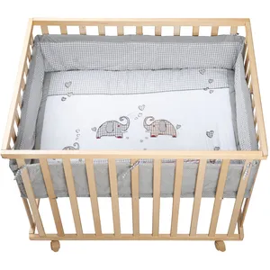 Comparateur de prix : roba Parc bébé 75x100 + tapis de parc jumbotwins - bois naturel 0241S145