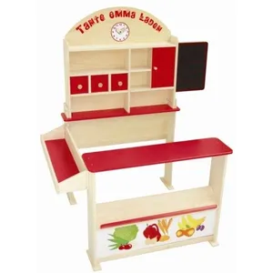 Marchande en Bois - ROBA - Tante Emma - Comptoir, Tableau, 3 tiroirs -...