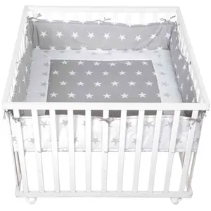 Comparateur de prix : roba Parc bébé 100x100 - incl. Tapis de parc little stars - bois blanc 202300WEV190