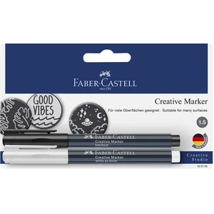 Set 2 Marqueurs Créatifs Faber-Castell Blanc et NoirVendu paramazon