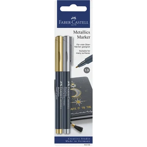 Comparateur de prix : Set de 2 Marqueurs Métalliques Faber-Castell Or et Argent