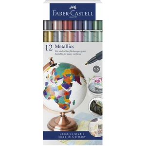 Comparateur de prix : Boîte de 12 Marqueurs Faber-Castell Couleurs métallisées