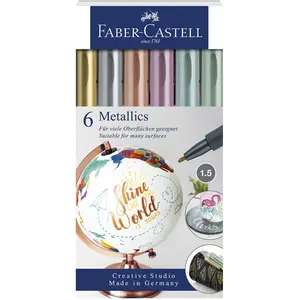Comparateur de prix : Set de 6 Marqueurs Métalliques Faber-Castell