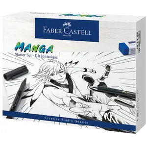 Comparateur de prix : Faber-Castell Kit 8 Feutres PITT artist pen kit Manga Advanced couleurs assorties