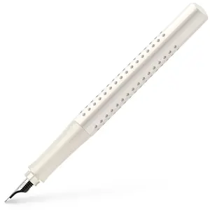 Comparateur de prix : FABER-CASTELL Stylo plume Grip 2010 B moulin à noix de coco, blanc