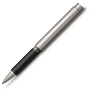 Comparateur de prix : Faber-Castell 148462 Stylo roller Basic en métal (Noir/argent mat)