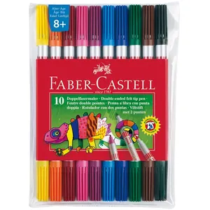 Comparateur de prix : FABER-CASTELL étui de 10 Stylos feutres double pointes