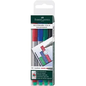 Comparateur de prix : Faber-Castell 152604 Feutre multiusage MULTIMARK non-permanent M étui de 4