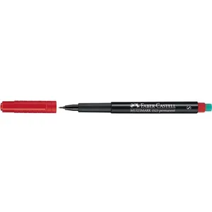 Faber-Castell Faber Castell 152321 Marqueur Permanent Multimarque S Rouge pas cher