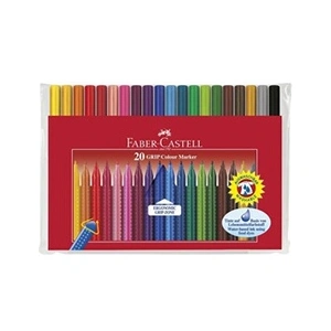 Comparateur de prix : FABER-CASTELL Stylo feutre GRIP COLOUR MARKER, étui de 20 ()
