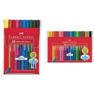 Comparateur de prix : FABER-CASTELL Stylo feutre GRIP COLOUR MARKER, étui de 10 ()
