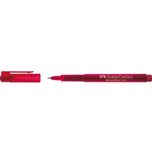 Comparateur de prix : FABER-CASTELL Lot de 3 Stylos feutre Fineliner Broadpen pointe large rouge