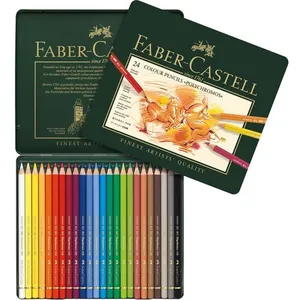 Faber-Castell - Crayons de couleur POLYCHROMOS, dans un étui de 24