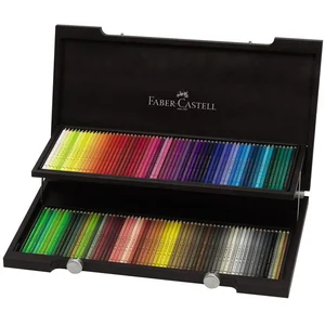 Faber-castell lot de 120 crayons de couleur coffret en bois de wengé 110013 pas cher