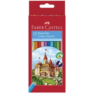 Comparateur de prix : FABER-CASTELL Etui de 12 Crayons de couleur Château - Coloris assortis