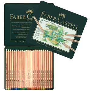 Comparateur de prix : Faber-Castell 112124 Crayon PITT PASTEL boîte métal de 24 pièces