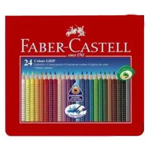 FABER-CASTELL Boîte de 24 Crayons de couleur Colour Grip - Coloris assortis