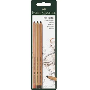 Faber-Castell 112797 Blister de 3 crayons PITT PASTEL