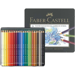 Faber-Castell 117524 Crayons de couleur Albrecht Dürer boîte métal de 24
