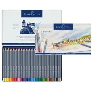 Comparateur de prix : OFITURIA FABER-CASTELL Boîte de 36 Crayons de couleur Goldfaber aquarelle