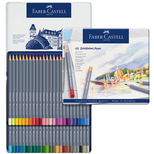 Comparateur de prix : FABER-CASTELL Boîte de 48 Crayons de couleur Goldfaber aquarelle
